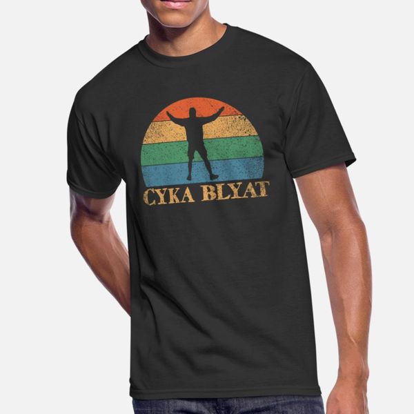 

cyka blyat vintage style t shirt men customize cotton crew neck cool cute fashion spring normal shirt