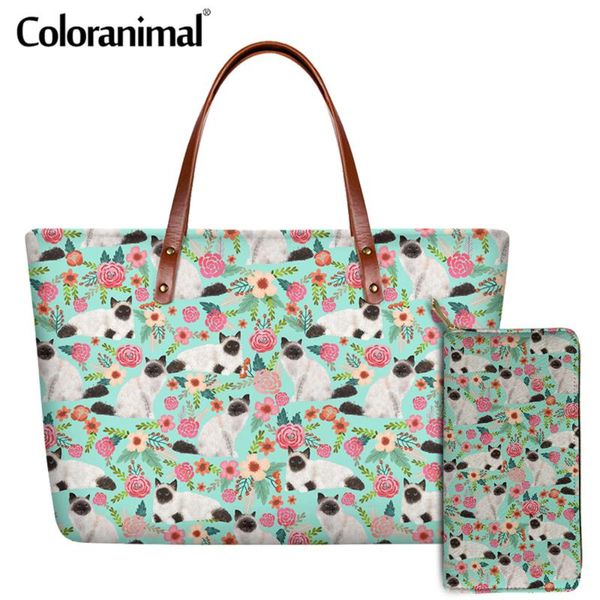 

coloranimal fashion women big handbags tote shoulder bags lovely barry cat pattern crossbody bags ladies shopping bags&wallets