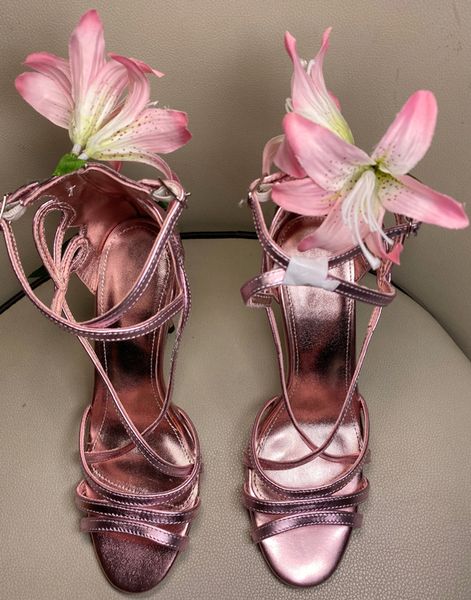 

fantastic2020 party stiletto high heel pink summer leather bridal sandals wedding women flower embellished formal shoes, Black