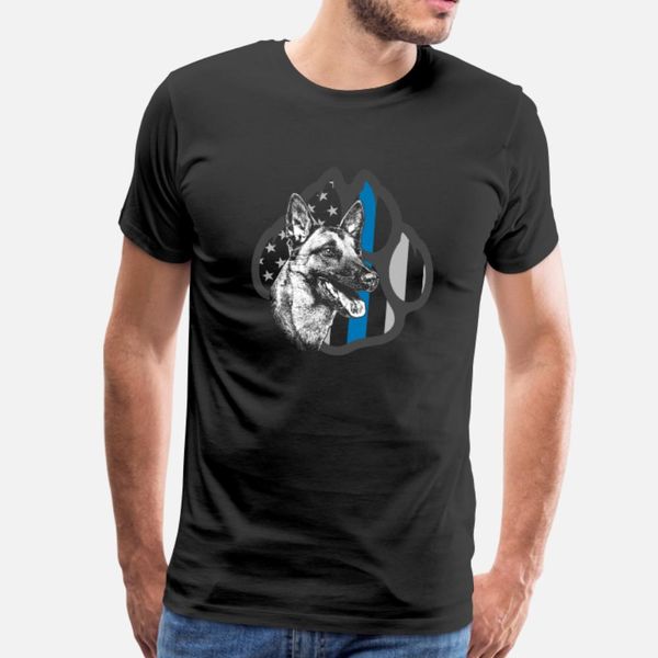 

thin blue line flag belgian malinois police dog pa t shirt men create 100% cotton s-xxxl clothes interesting funny summer style normal shirt