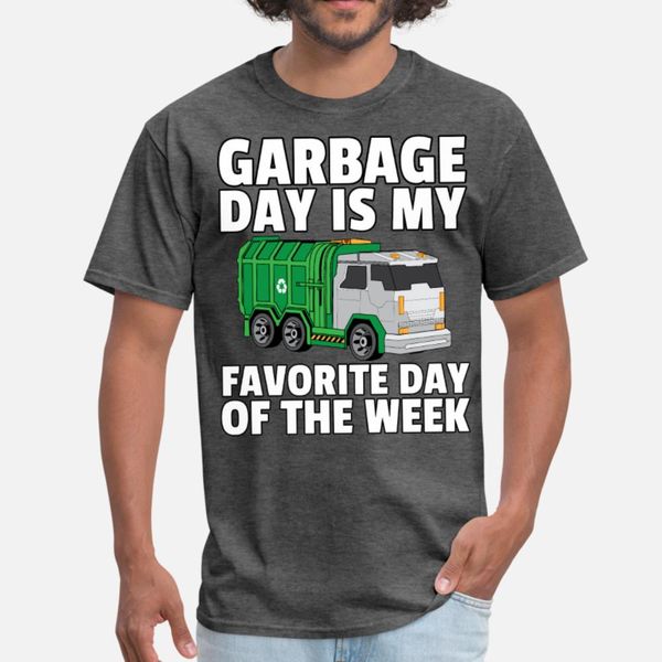 

garbage truck garbage collection man t shirt men designer short sleeve o neck slim famous new fashion summer style vintage shirt