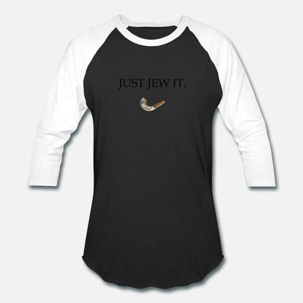 

just jew it t shirt men printed short sleeve crew neck cool gift new fashion summer leisure shirt, White;black