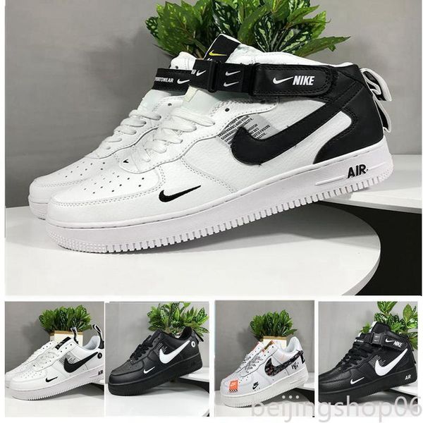 

2020 forces men women low cut one 1 shoes white black dunk skateboarding shoes classic af fly trainers high knit air sneakers b06