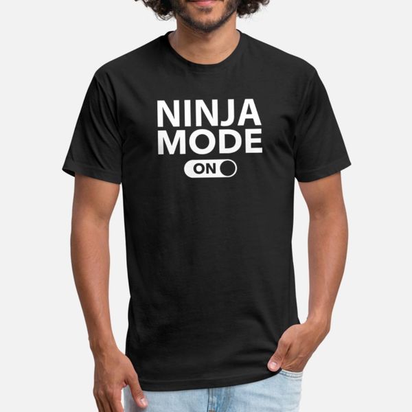

ninja mode on тенниска мужчины создать 100% хлопок размер s-3xl мужской фитнес новая мода весна outfit рубашку