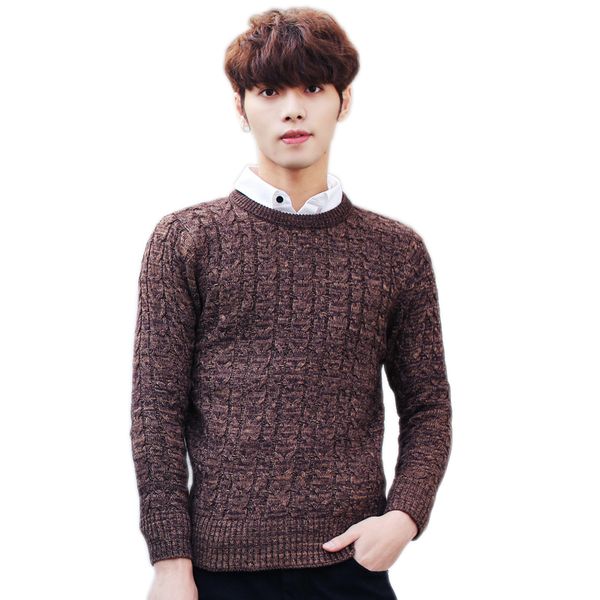 

joursneige knitted pullovers 2020 new fashion o neck youth twisting knitted sweater men sweaters and pullovers teenager, White;black