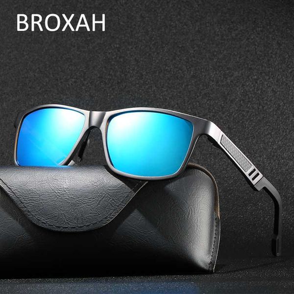 

retro polarized sunglasses men 2020 driving sun glasses mens mirror lens aluminium magnesium frame eyewear with case, White;black