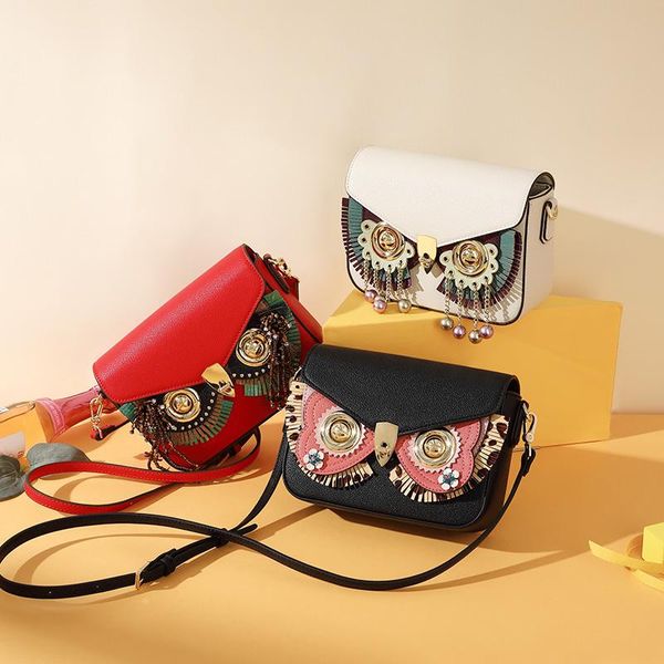 

fashion women handbag designer ladies shoulder bag youth flap sweet wind genuine leather black crossbody bag 8007-1