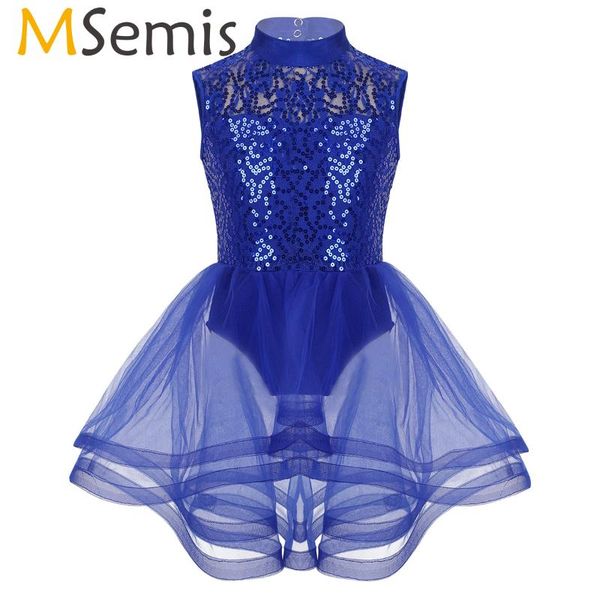 

girls sequins mesh tutu ballet dresses figure ice skating dress gymnastics leotard performance competition lyrical dance costume, Black;red