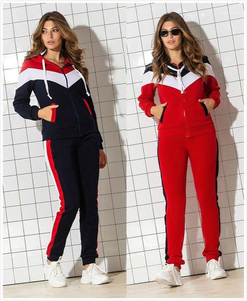 

casual outfits female clothing stylish women's two piece sets hooded womens europen style tracksuits new womens, White