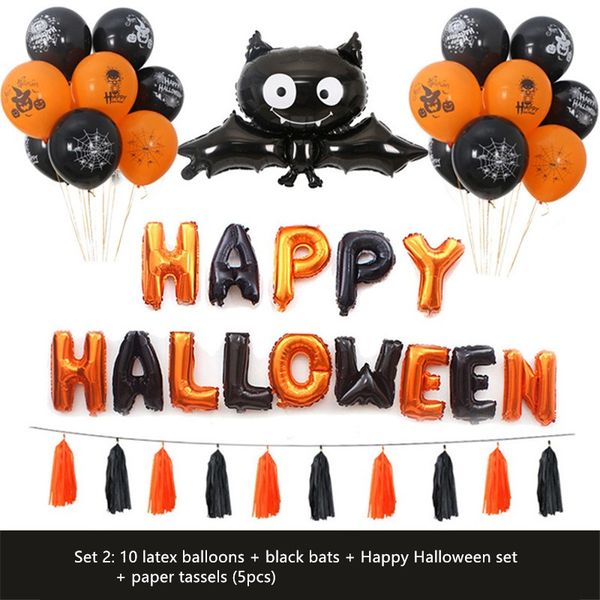 

cartoon cat pumpkin spider ghost foil balloon inflatable air halloween balloon for happy halloween party decoration