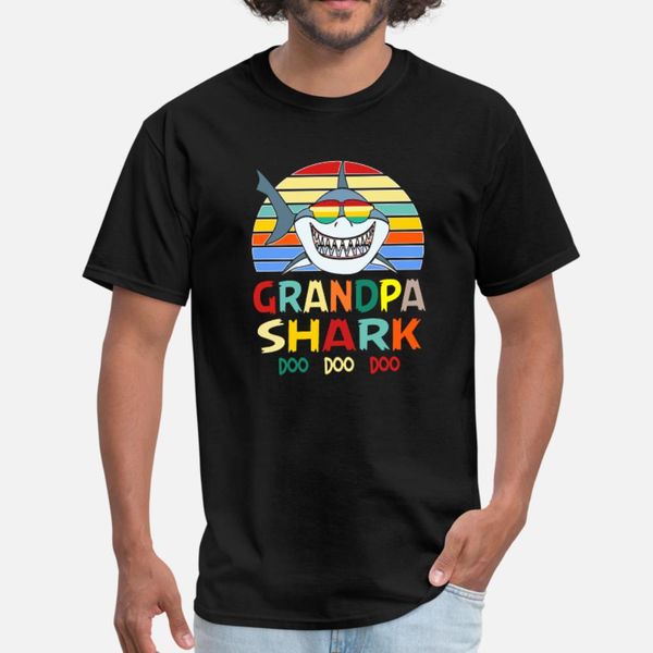 

retro vintage grandpa shark t shirt men design 100% cotton euro size s-3xl letter fit new style spring kawaii shirt