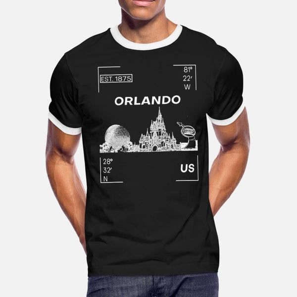 

orlando florida t shirt men knitted tee shirt o neck standard famous new style spring formal shirt