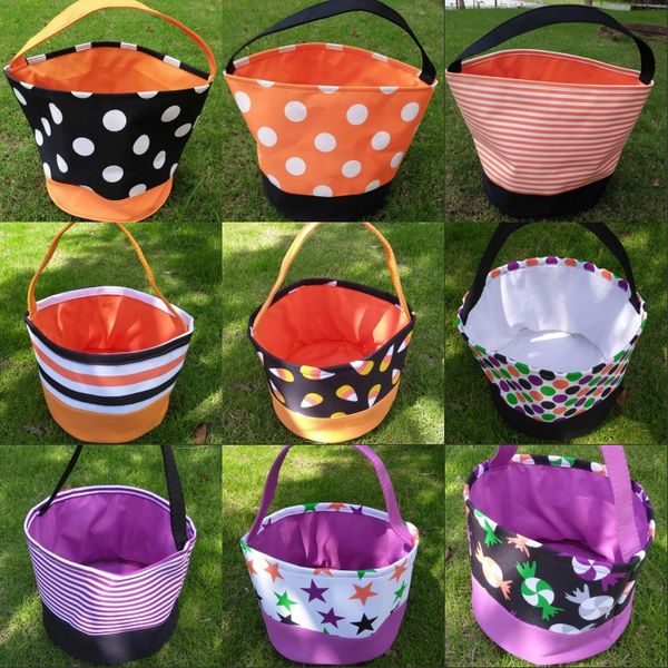

halloween bucket canvas tote bag halloween kids candy collection bag children trick or treat pumpkin bags