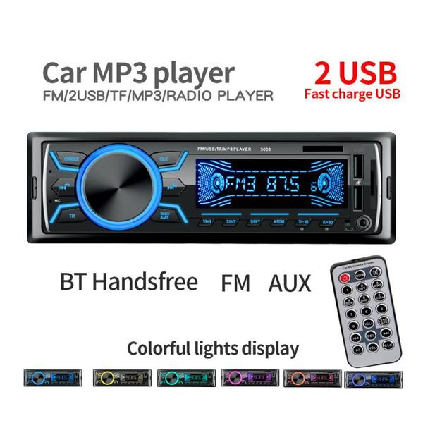 

1 din car radio stereo player bluetooth phone aux-in mp3 fm/usb/sd/remote control 12v car audio auto