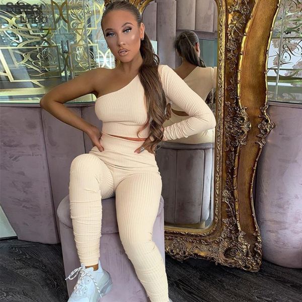 

women's tracksuits sisterlinda fitness slash collar sporty leggings two piece matching suits women sportswear workout outfits 2021 act, Gray