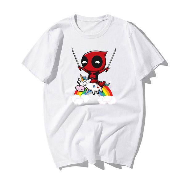 

2019 summer deadpool men t shirt funny superman lovely hipster mens t shirts cotton hip hop harajuku streetwear men