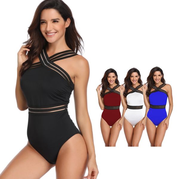 

womens one piece suits backless swimsuits tummy control swimwear bikinis athletic training slimming bathing swim wear mma1876