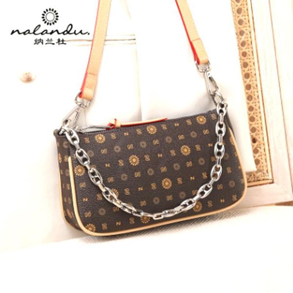 

H50 Nalandu fashion armpit medieval baguette bag 2020 new presbyopic handbag Joker slung chain shoulder bag women