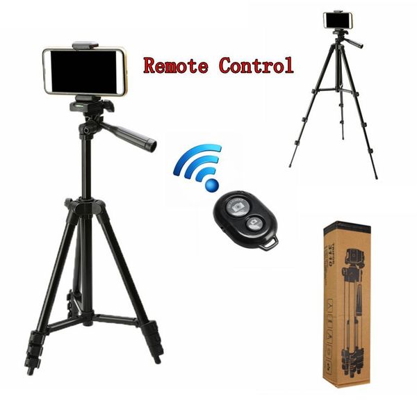 

portable remote control mobile phone stand holder tripod for huawei camera lightweight travel tripod set for