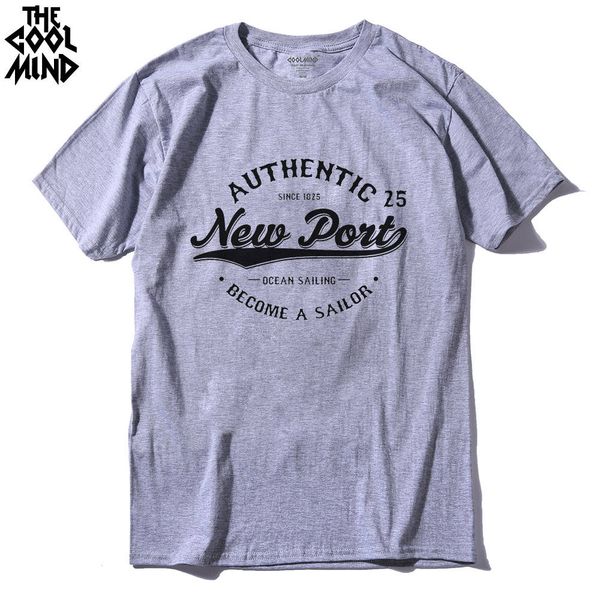 

coolmind qi0115a cotton short sleeve new port printed men t shirt casual o-neck knitted mens t-shirt men's tee shirts