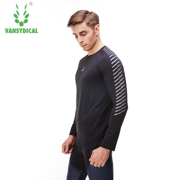 

men's compression shirts long sleeve tights fitness cycling running quick dry breathbale t-shirts, Black;blue