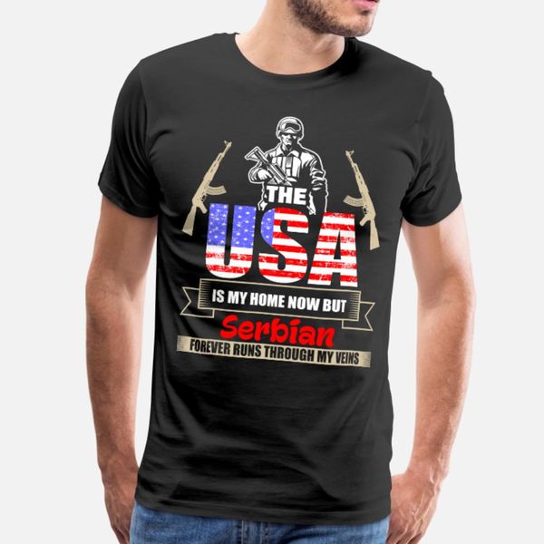 

сша is my home сейчас но сербская навсегда запускает th тенниска мужчины печати хлопка s-xxxl natural famous basic spring pictures рубашку