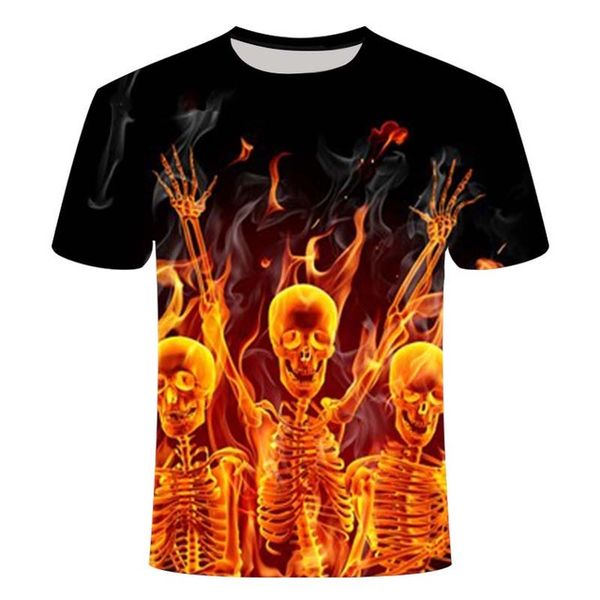 

new camiseta streatwear cloth blue red flaming summer 3d print shirts graphic hentai kawaii men clothing