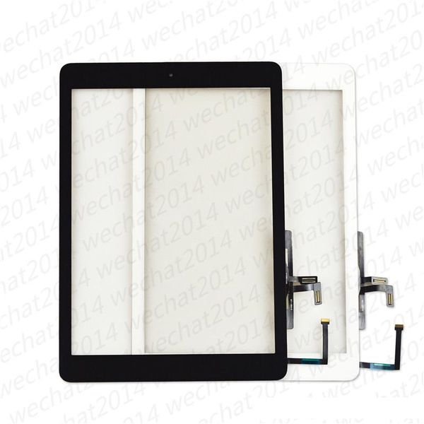 

50pcs new touch screen glass panel with digitizer home buttons for ipad 5 5th 2017 a1822 a1823 dhl