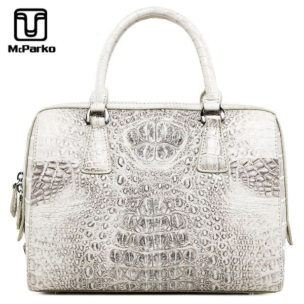

mcparko luxury crocodile hand bag women totes ladies hand bags genuine leather bags for women fashion elegant white handbag female wife