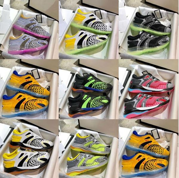 

2020 designer luxury men and women sports shoes designer shoes knitted fabric fabric tpu transparent outsole 3 cm high size 35-46, Black