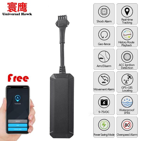 

car motorcycle gps tracker triple modules over speed alarm high voltage protection remote cut off anti-theft vibration alert