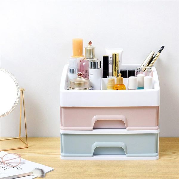 

random desktype layer 2 makeup stratified dresser cosmetics organizer storage holder drawer box 1pc color yvkig home2001