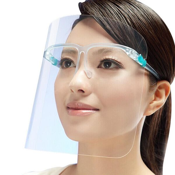 

protective full face mask with goggles transparent anti fluids face shield anti dust splash mouth face clear protective mask dhc973