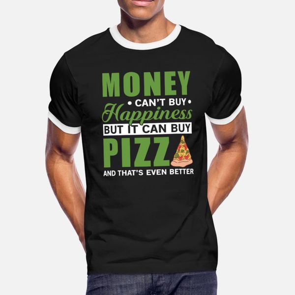 

money buy pizza t shirt men custom short sleeve size s-3xl trend fit breathable spring autumn pattern shirt