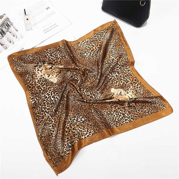 

новое прибытие leopard silk квадратный шарф женщин шали обертывания мода цветы шарф маленький волос neck хиджабы шарфы шали, Blue;gray