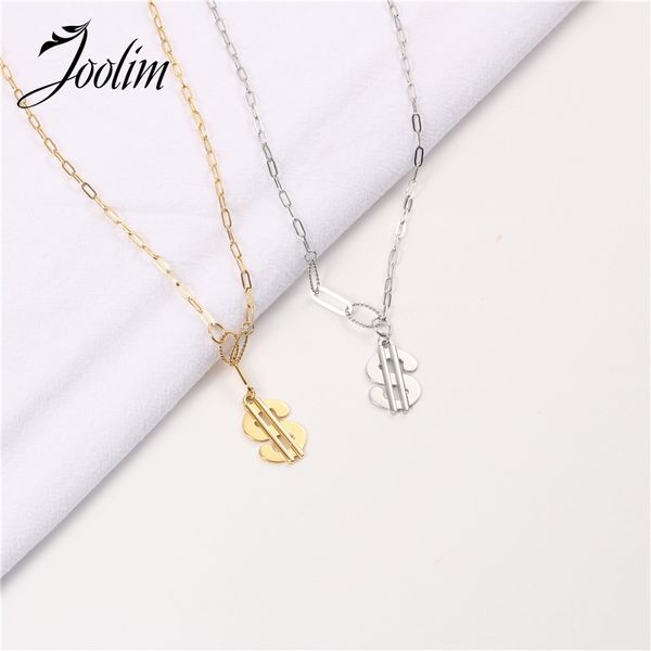 

joolim stainless steel us dollar necklace streetwear necklace pendant 2020, Silver