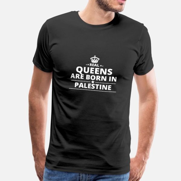 

love geschenk queens born in palestine t shirt men design cotton o neck outfit fitness breathable spring autumn letter shirt