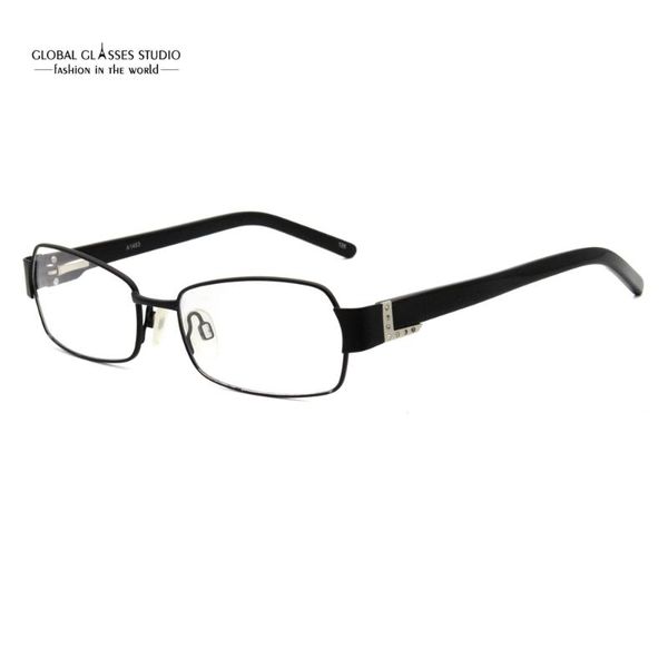 

new fashion business style black stainless steel lady's eyeglasses a1453