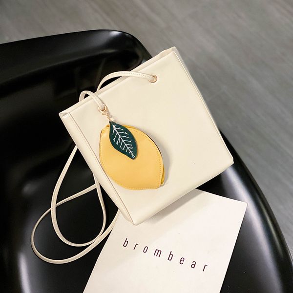 

women's bag 2020 new small bag simple summer small fresh solid color shoulder texture wild messenger bucket