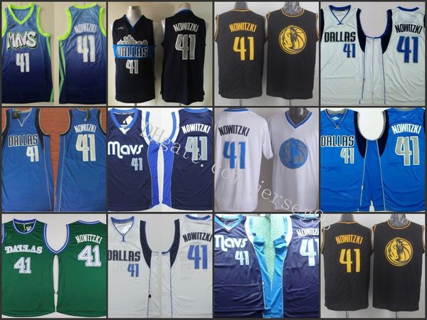 

даллас mavericks мужчины 41 дирк новицки синий нба 2020 swingman джерси, Black