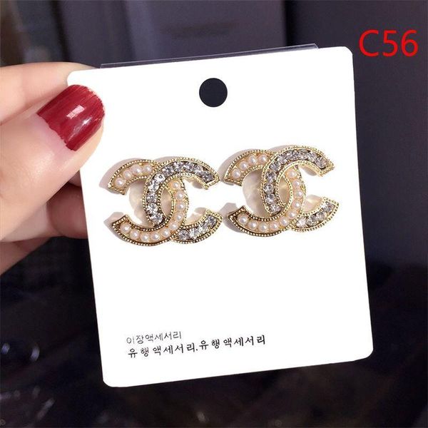 

women dangle earrings small stud earring letters earring gift for women girl pearl earring famous jewelry, Golden;silver
