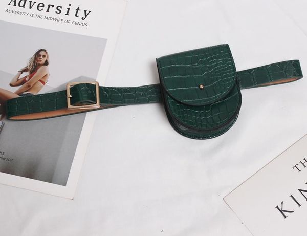 

eam] 2020 new spring summer pu leather personality quarter buckle brief mini-bag long belt women fashion tide all-match04, Black;brown