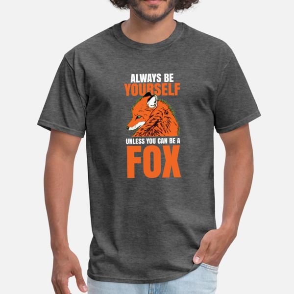 

animal print gift fox t shirt men custom cotton round neck solid color famous authentic spring autumn normal shirt, White;black