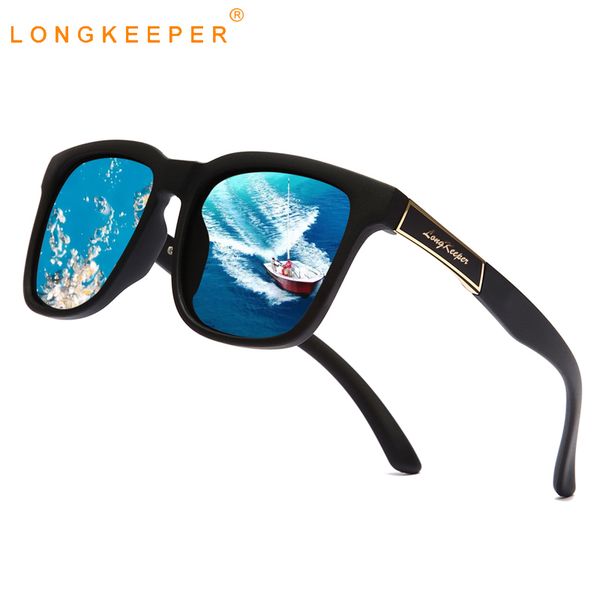 

2020 new fashion square polarized sunglasses uv400 men's glasses classic retro brand design male driving eyeware gafas de sol, White;black