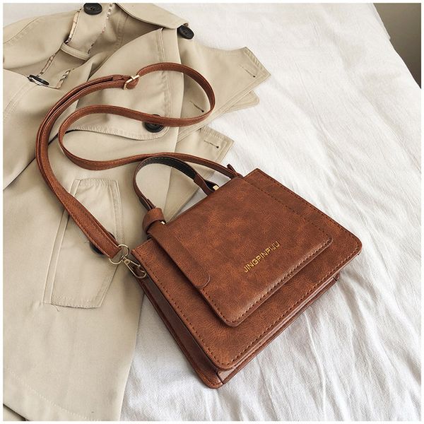 

2020 fashion solid crossbody bags for women handbags vintage shoulder messenger bag ladies clutches female purses high quality