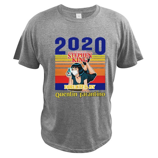 

pulp fiction black humorous crime movies t-shirt vintage 2020 king tarantino wearing mask eu size t shirt