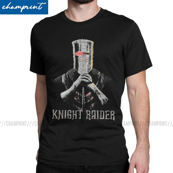 

свободное knight raider t-shirt для мужчин шею майка монти пайтон и святой грааль arthur tee shirt gift idea одежда