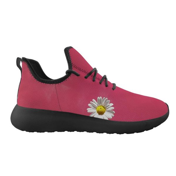 

customized sunflower pattern women's sneakers comfortable soft casual mesh sneakers for mother gifts independent design shoes, Black