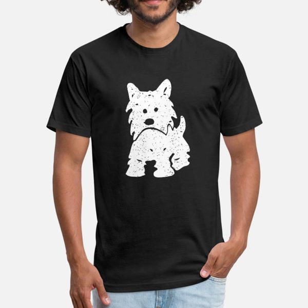 

westie west highland white terrier vintage t shirt men personalized 100% cotton plus size 3xl male crazy authentic summer vintage shirt