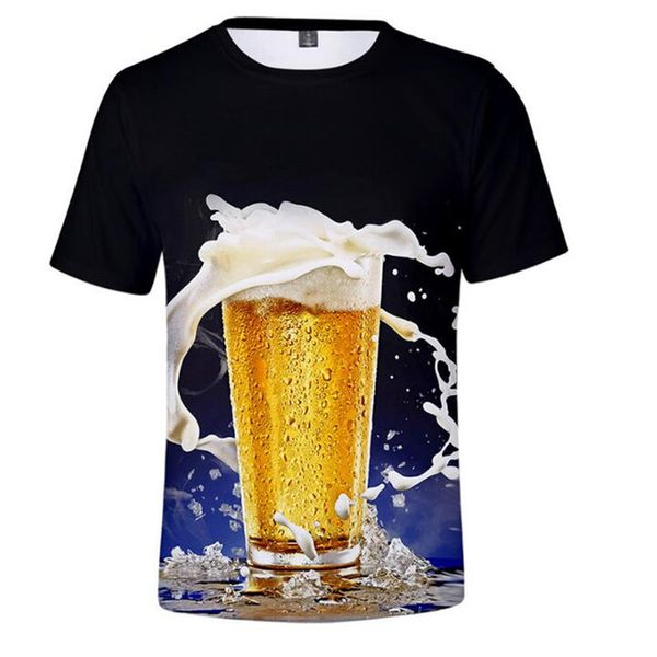 

novelty 3d cans of beer printed crewneck 5xl 3d print shirts oversized funny anime men clothing